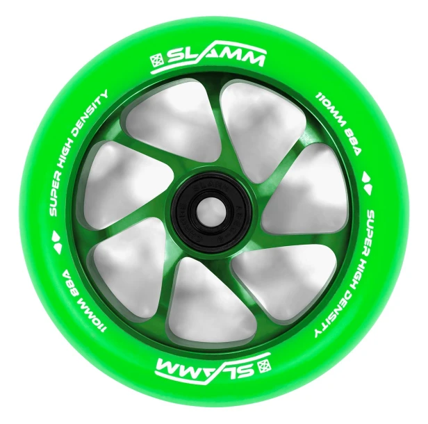 SL470 Slamm Scooters Team Colour PU 110mm Wheels Green Main.jpg