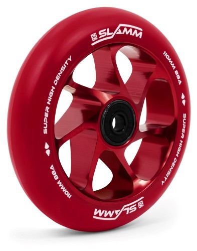 SL470 Slamm Scooters Team Colour PU 110mm Wheels Red Angle.jpg