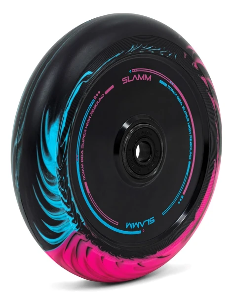 SL475 Slamm Scooter Split Core - 110mm Wheels Pink and Blue Angle.jpg