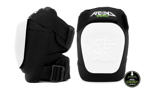 RKD690 REKD Energy Patrol Knee Pads White Cap Front and Side.jpg