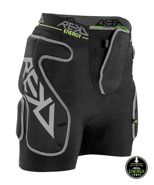 RKD680 REKD Energy Impact Shorts Black Front Angle.jpg