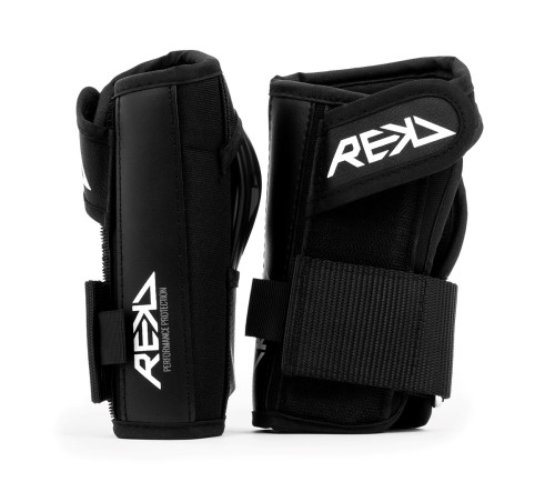 RKD495 REKD Pro Wrist Guards Black Front and Side.jpg